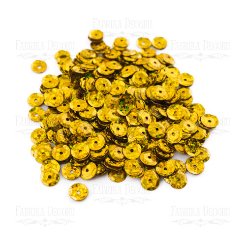 Sequins Round rosettes, shimmering gold, #233 - foto 0