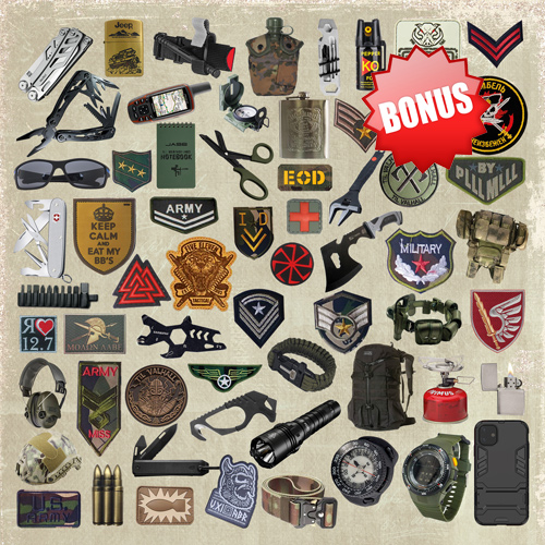 Zestaw papieru do scrapbookingu Military style, 20cm x 20cm - foto 10  - Fabrika Decoru