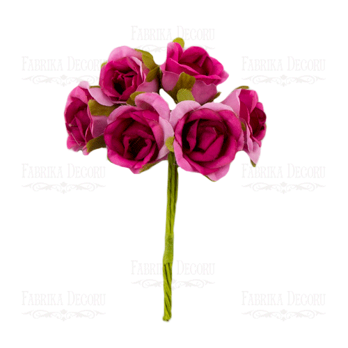 Róże. Intensywny róż. 6 sztuk  - Fabrika Decoru
