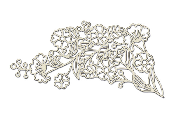 набор чипбордов цветочный орнамент 10х15 см #550 