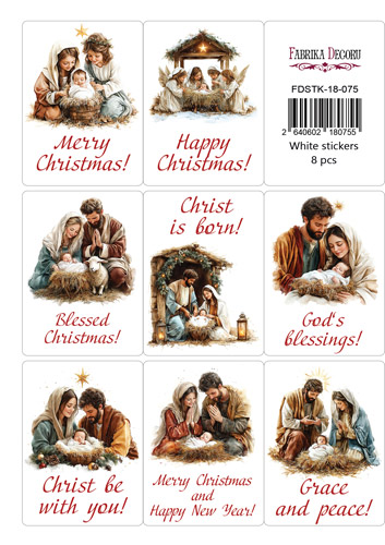 набор наклеек (стикеров) для упаковки и журналинга #18-075