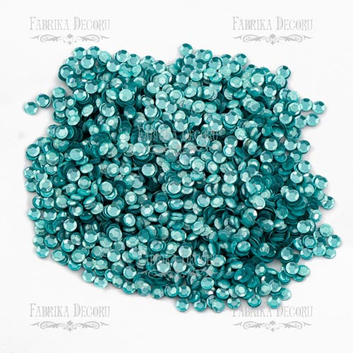 Sequins Round rosettes mini, turquoise metallic, #506 - foto 0