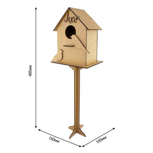 Blank do dekorowania "Domek dla ptaków" na prostej nodze, #365 - foto 0  - Fabrika Decoru