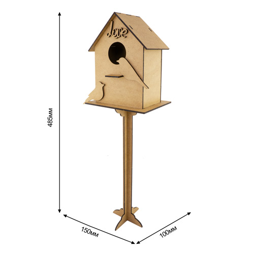 Заготовка для декорирования "Скворечник" на прямой ножке, #365 - Фото 0