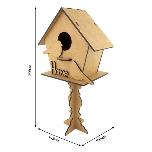 Blank for decoration "Birdhouse" on a figured leg, #359 - foto 0