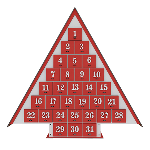 Адвент календар Ялинка на 31 день з об'ємними цифрами, DIY конструктор - фото 3