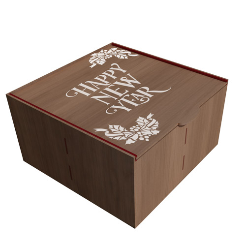 Коробка-пенал для подарункових наборів, солодощів, ялинкових прикрас, 4 комірки, DIY Набір #285 - фото 0
