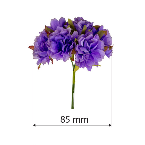 Zestaw kwiatów czereśni, fioletowy, 6 szt - foto 0  - Fabrika Decoru