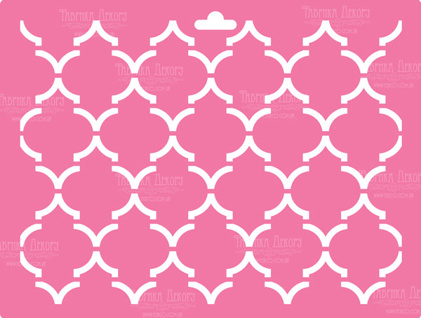 Schablone für Dekoration XL-Größe (30*21cm), marokkanisches Gitter #117 - Fabrika Decoru
