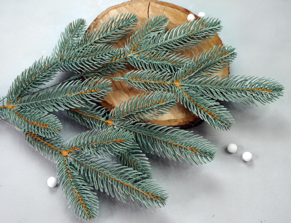 Set of artificial Christmas tree branches Azure Blue maxi 6 pcs - foto 1