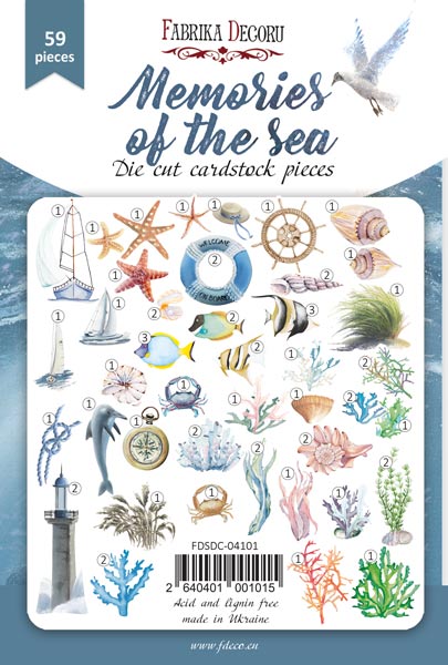 Set of die cuts Memories of the sea, 59 pcs - foto 0