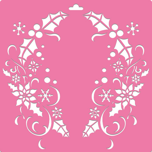 Stencil for decoration XL size (30*30cm), Wreath #177