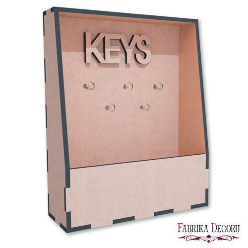 Organizer na klucze z pojemnikiem "Keys", zestaw #316 - Fabrika Decoru
