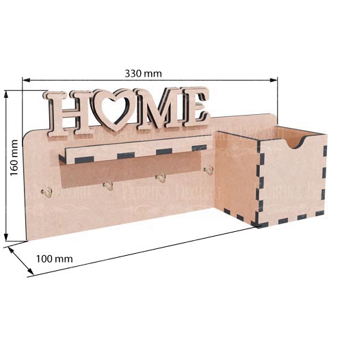 Key holder-organizer wall "Home" with a heart" #320 - foto 0