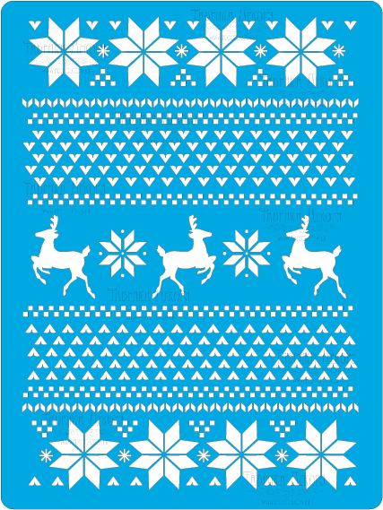 Stencil for crafts 15x20cm "Christmas motives" #174