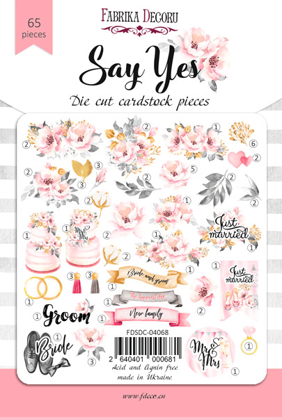 Set of die cuts Say Yes, 65 pcs - foto 0