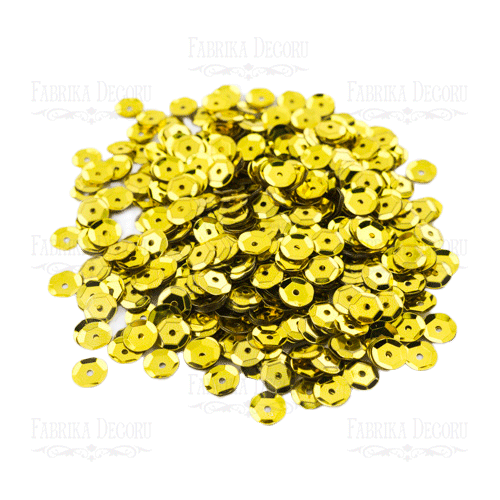 Sequins Round rosettes, golden, #201 - foto 0