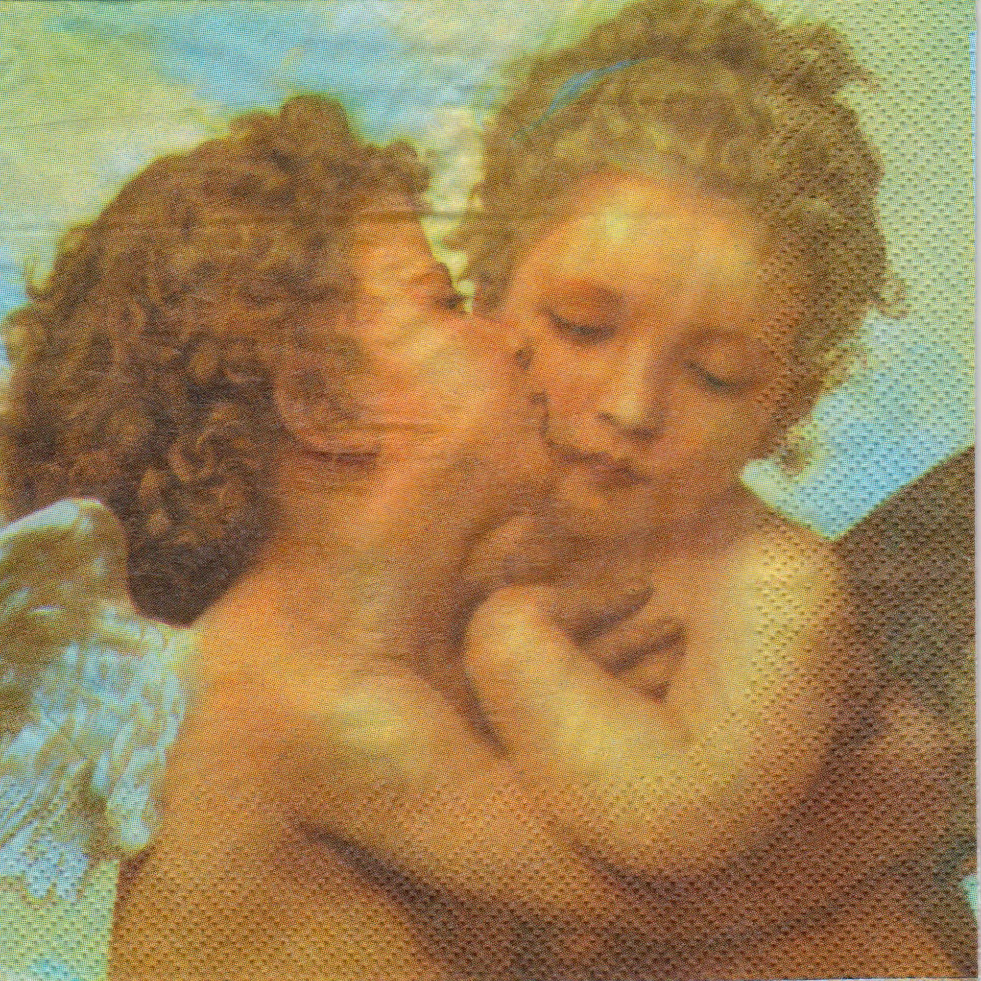 Decoupage napkin "Kissing angels"