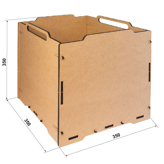 Schubladenorganisator für Kunst, Schreibutensilien, Werkzeug, MDF 6mm, 350x350x350 mm, #10 - foto 3  - Fabrika Decoru