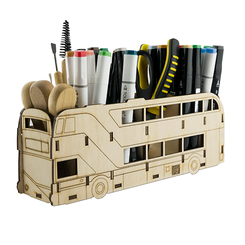 Настільний DIY органайзер для ручок та паперу "Автобус", #011 - фото 1