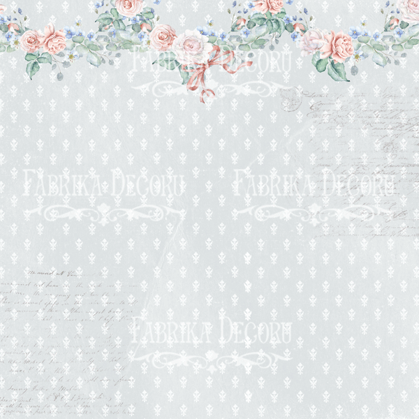 Blatt doppelseitiges Papier für Scrapbooking Shabby Baby Girl Redesign #34-01 12"x12" - foto 0  - Fabrika Decoru