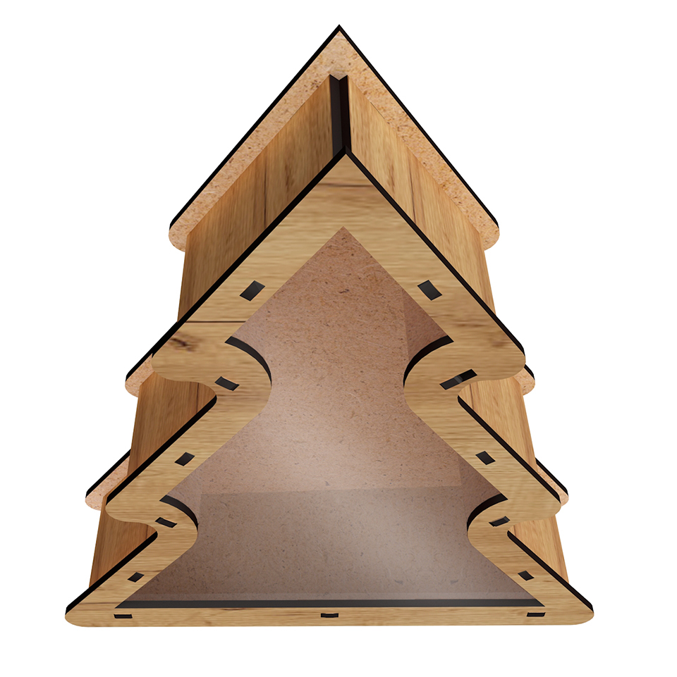 Gift box for sweets and presents, “Christmas Tree”, size XL: 30cm x 30cm x 7cm - foto 3
