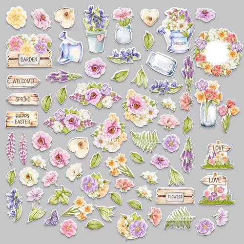 Set of die cuts Spring inspiration, 76 pcs - foto 1