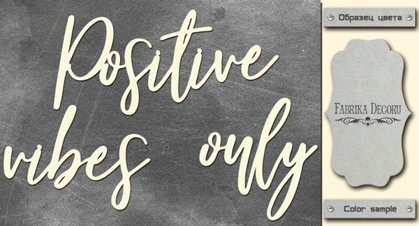 Chipboard "Positive vibes only" #433