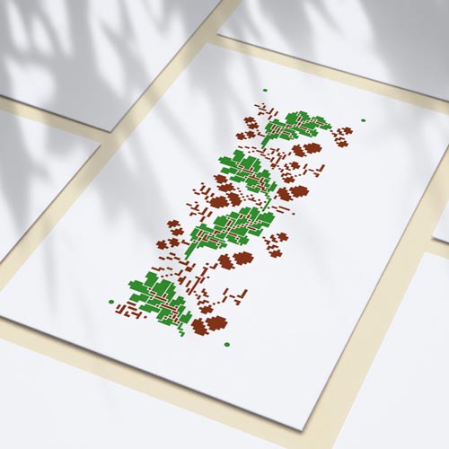 Stencil reusable, 15 cm x 20 cm Embroidery border, #434 - foto 0