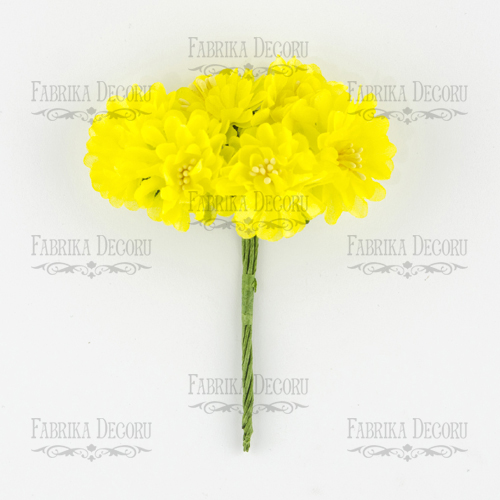 Set of apple flowers yellow, 6 pcs