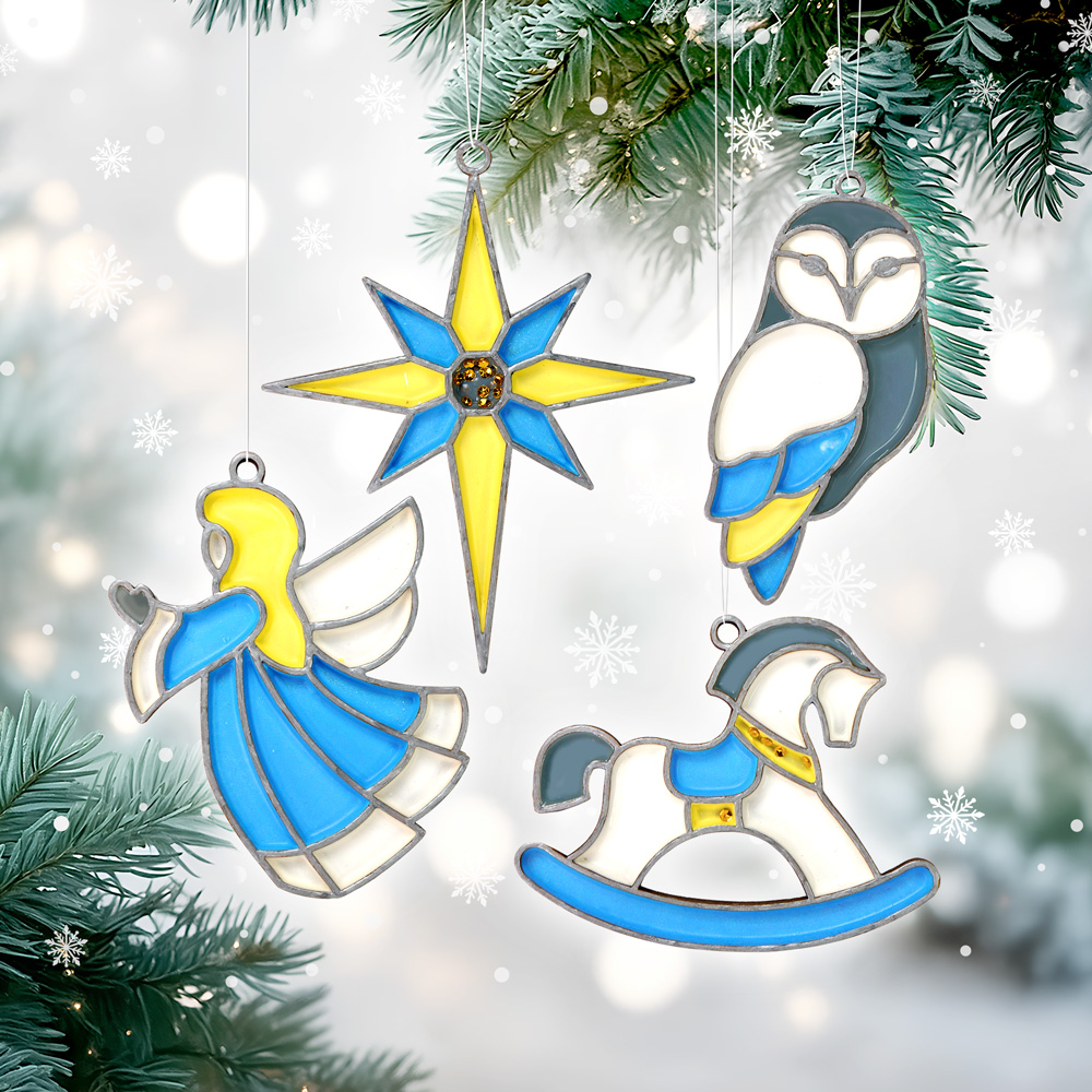 Art Stained Glass Kit “Christmas Star", for painting by numbers - foto 0