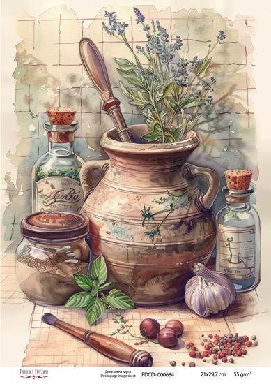 Decoupage-Karte #0684, 21x29,7 cm - Fabrika Decoru