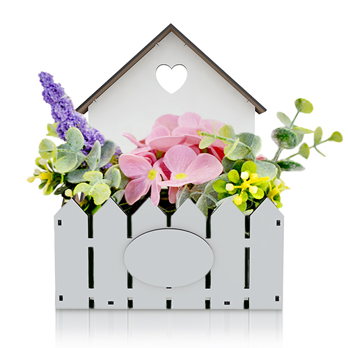 Gift basket "lodge" for flowers, fruit and presents, 195х126х283 mm, DIY kit #402 - foto 0