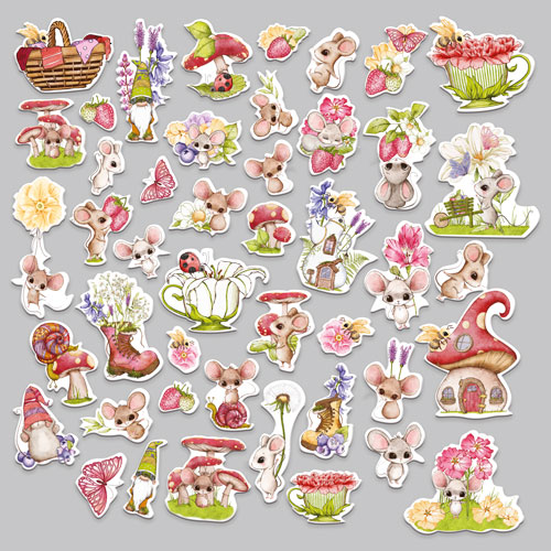 Set of die cuts Happy mouse day, 45 шт - foto 1