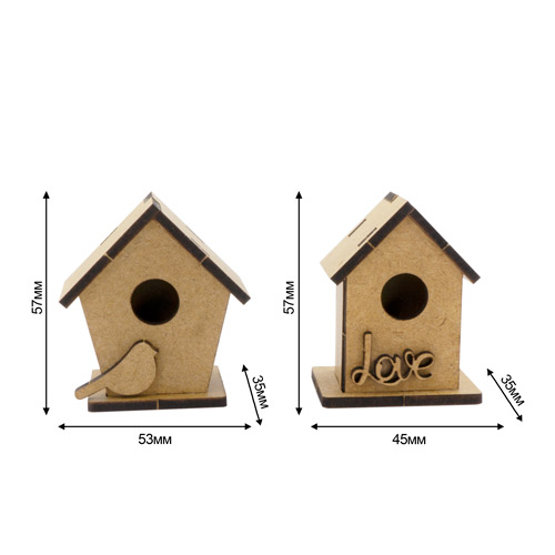 Figurki 3D do dekoracji domków dla lalek lub shadow boxów Domek dla ptaków, Zestaw #296 - foto 0  - Fabrika Decoru