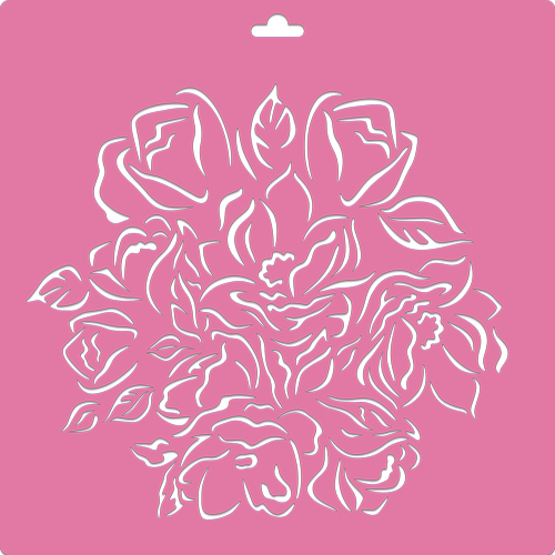 Schablone für Dekoration XL-Größe (30*30cm), Ein Strauß Blumen, #207 - Fabrika Decoru