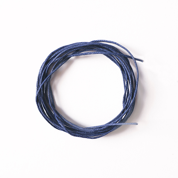 Runde Wachsschnur, d=1mm, Farbe Blau - Fabrika Decoru