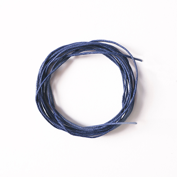 Round wax cord, d=1mm, color Blue