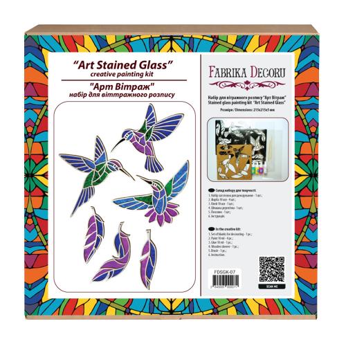 Art Stained Glass Kit "Hummingbirds", for painting by numbers - foto 2