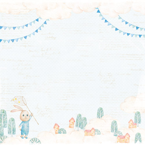 Doppelseitiges Scrapbooking-Papierset Dreamy Baby Boy, 20 cm x 20 cm, 10 Blätter - foto 5  - Fabrika Decoru