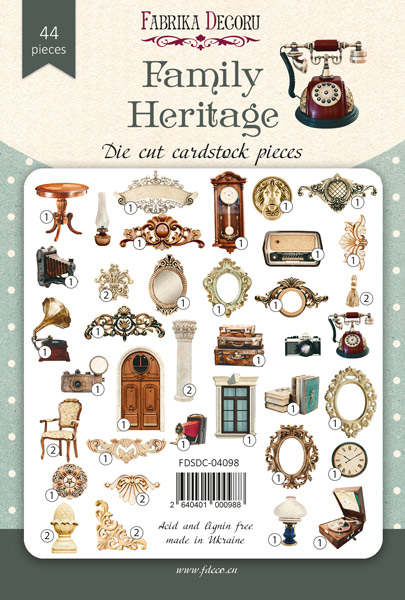 Set of die cuts Family Heritage, 44 pcs - foto 0