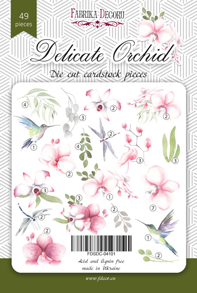 Set of die cuts Delicate Orchid, 49 pcs - foto 0