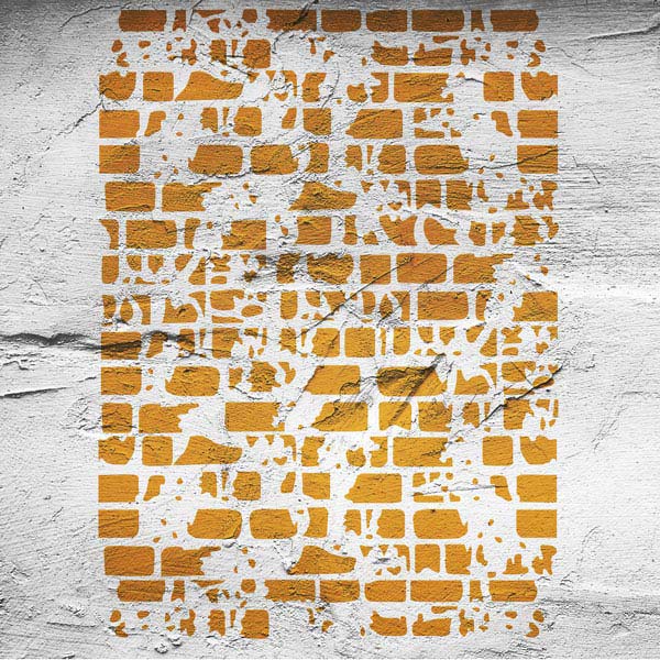 Szablon uniwersalny XL, 30x21cm, Zepsuta cegła #079 - foto 3  - Fabrika Decoru