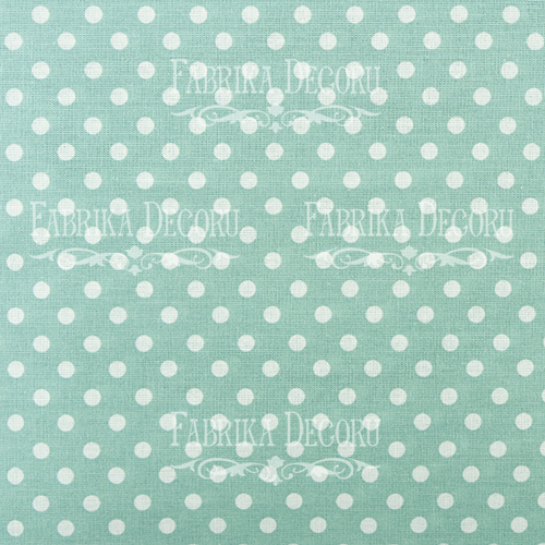 Fabric cut piece "Peas in mint"