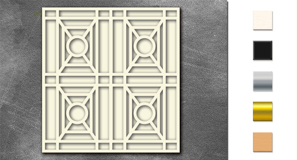 3D-Spanplatte Doppeltür mit geometrischem Muster FDCH-576 - Fabrika Decoru