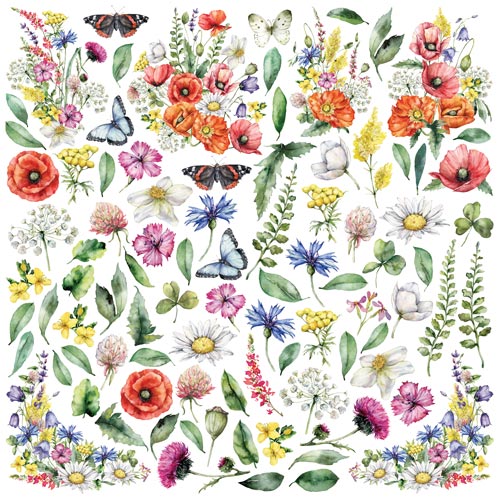 Double-sided scrapbooking paper set Summer meadow 12”x12", 10 sheets - foto 11
