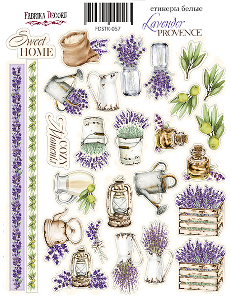Zestaw naklejek #057,  "Lavender Provence-1  " - Fabrika Decoru