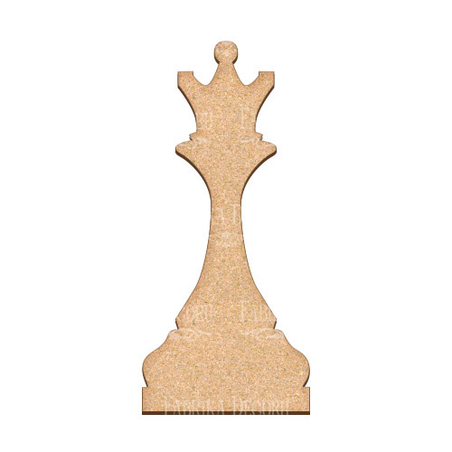 Art board Figura szachowa - Królowa, 10x22cm  - Fabrika Decoru