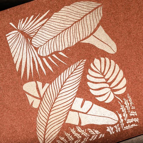 Stencil reusable, 15x20cm Exotic leaves, #395 - foto 1