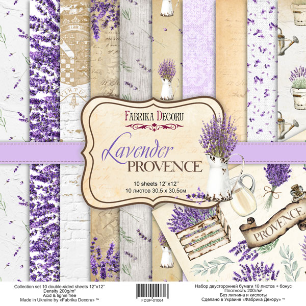 коллекция бумаги для скрапбукинга lavender provence, 30,5 x 30,5 см, 10 листов